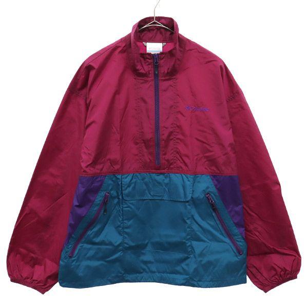 

Columbia One point embroidery Nylon jacket M Red x blue Outdoors Men s Used