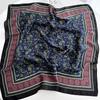 New Vintage Paisley Print Shawl Square Scarf for Women Soft Satin Neckerchief Female Hair Bands Ribbon Headband Bandana