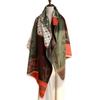 Retro scarf autumn and winter new double-sided imitation cashmere warm scarf thickened double-sided women's scarf shawl