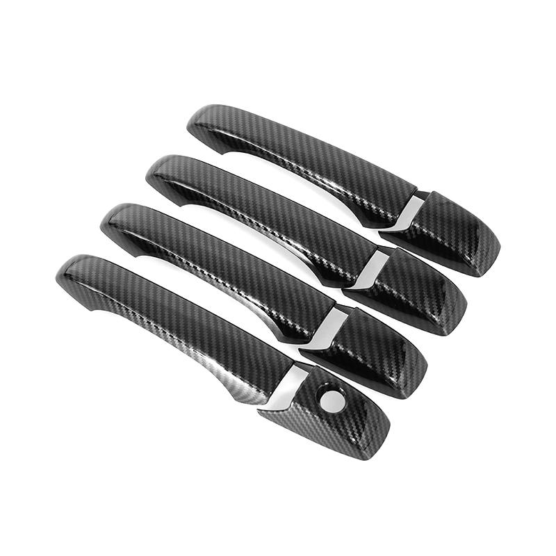 Door Handle Cover For Jeep Grand Cherokee WK2 2011- Carbon Fiber Car Protective Film Decorate Accessories Stickers