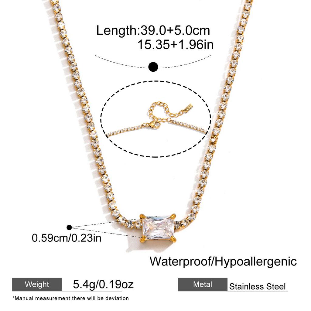 Yori Stainless Steel Golden PVD Zirconia Pendant Necklace Delicate Stainless Steel Daily Wear Arrivals Fashion Jewelry Gift