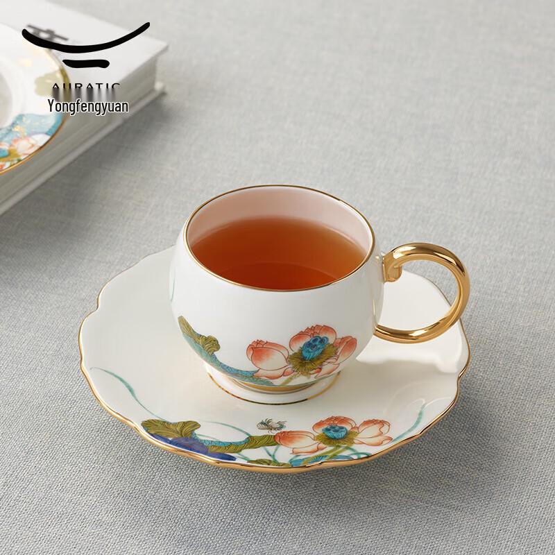 Auratic Harmonious Happiness 180ml Coffee Cup & Saucer Set