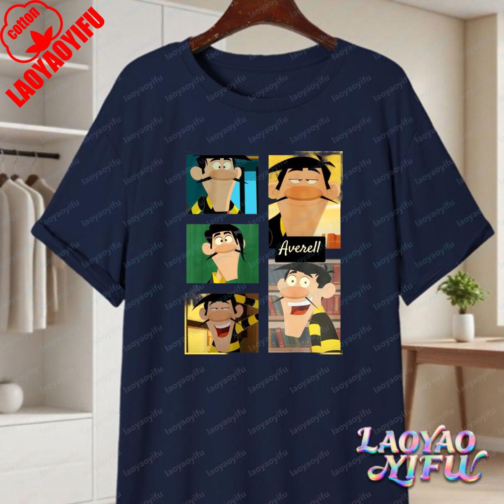 Averell Lucky Luke Character Graphic TShirt Nostalgic Cartoon Unisex Cotton Tee Vintage Classic Trend Streetwear Unisexs Clothing