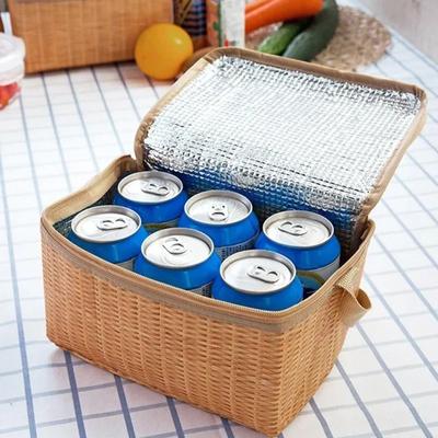New Kitchen Portable Convenience Picnic Basket Lunch Box Outdoors Insulated Thermal Basket Bento Picnic Lunch Box Accessories