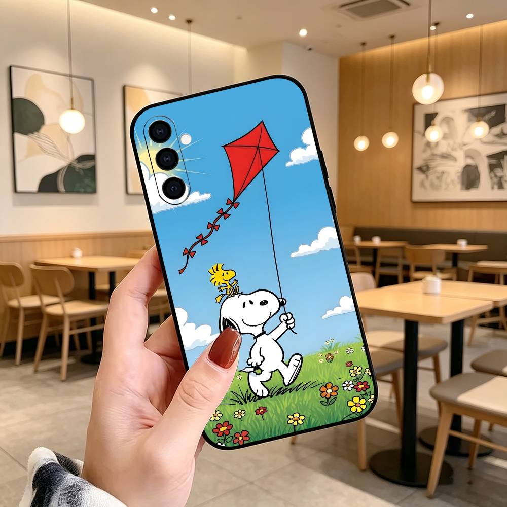 Cartoon Z-S-noopy-PC Phone Case For Samsung Galaxy A73,A72,A71,A70,A53,A52,A51,Others Soft Black Cover