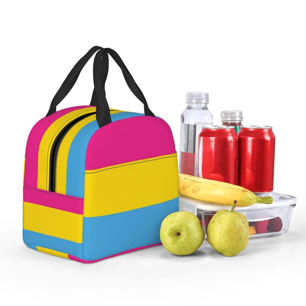 Pansexual Pride Flag Insulated Lunch Bag for Women Children Portable Food Boxes Thermal Lunch Box Tote