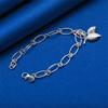 925 Sterling Silver 8-inch Exquisite Blade Bracelet, Fashionable Women's Party Wedding Accessories and Accessories