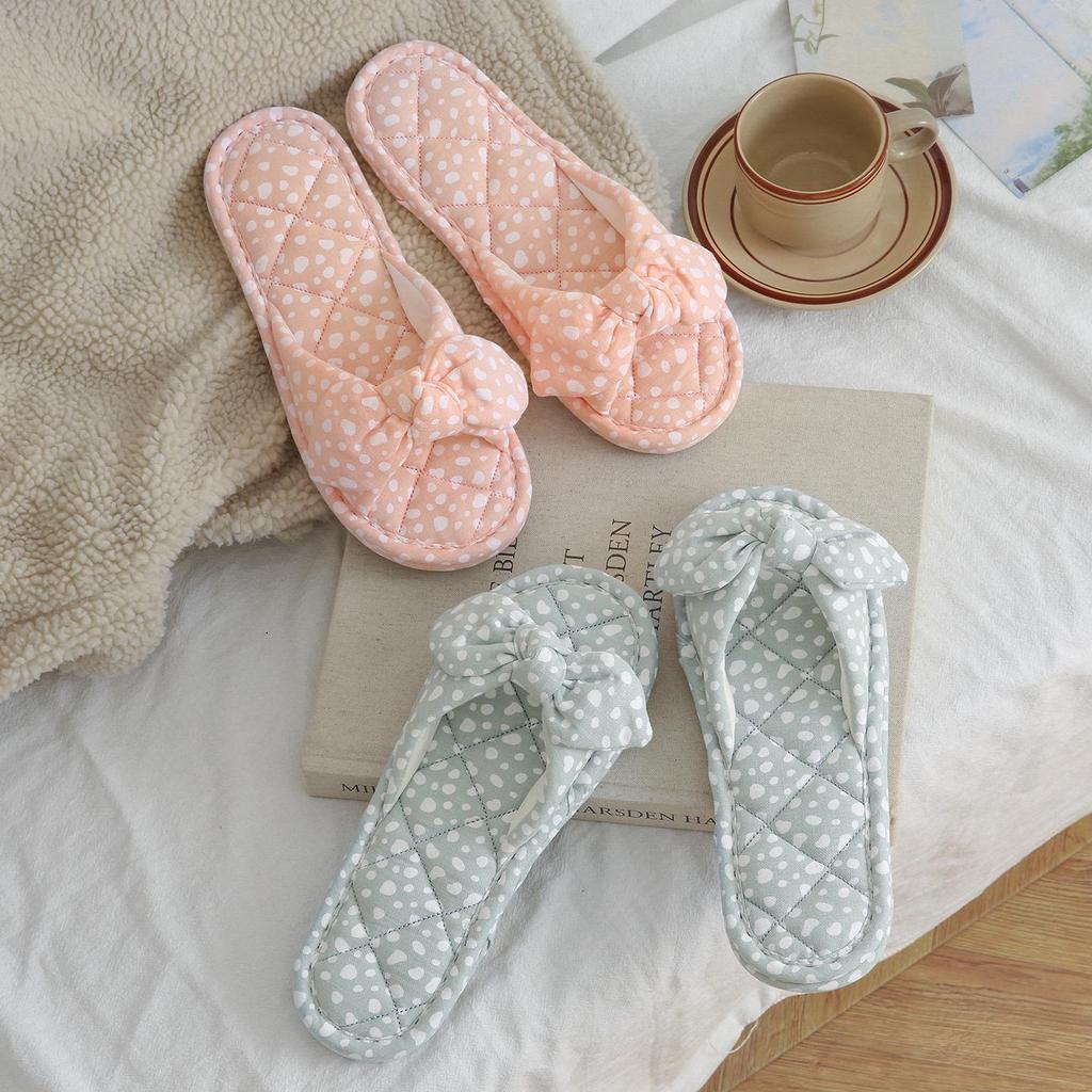 Ručně vyráběné bavlněné pantofle pro ženy - Protiskluzové, teplé a pohodlné pro všechna roční období do interiéru