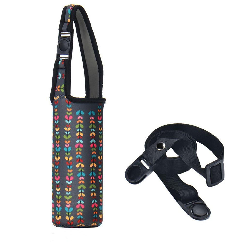 Tragbare Sport-Wasserflaschenhülle Isolierhülle Tasche Etui Beutel Flaschen Becherbeutel mit Schultergurt Camping Trinkgeschirr