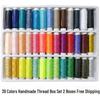 39-Piece Handcraft Sewing Thread Box Set: 12, 24, & 39 Color Options for Machine & Hand Sewing, Includes Needles