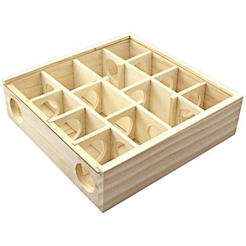 

Durability Chews Proof Wooden Rodents Mazes Habitats Removable Top For Easy Cleaning Gerbil Exploration Activity Toy 1