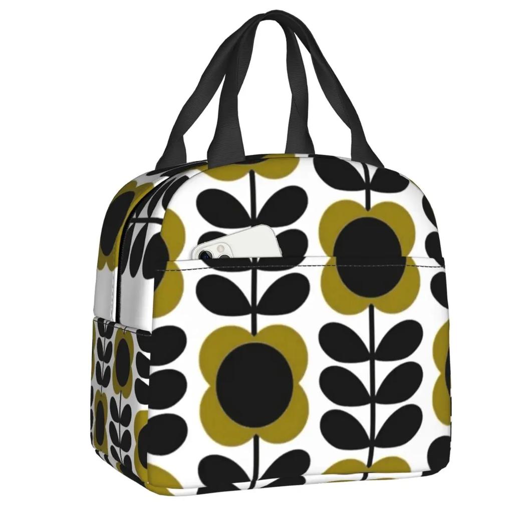 Orla Kiely Skandynawski Kwiatowy Przenośny Lunch Box dla Kobiet Wodoodporny Termiczny Chłodziarka Żywności Izolowana Torba Lunchowa Dla Dzieci Student
