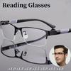 2 Pairs of New Reading Glasses Men Half Frame Business Men Reading Glasses +1.0 - +4.0