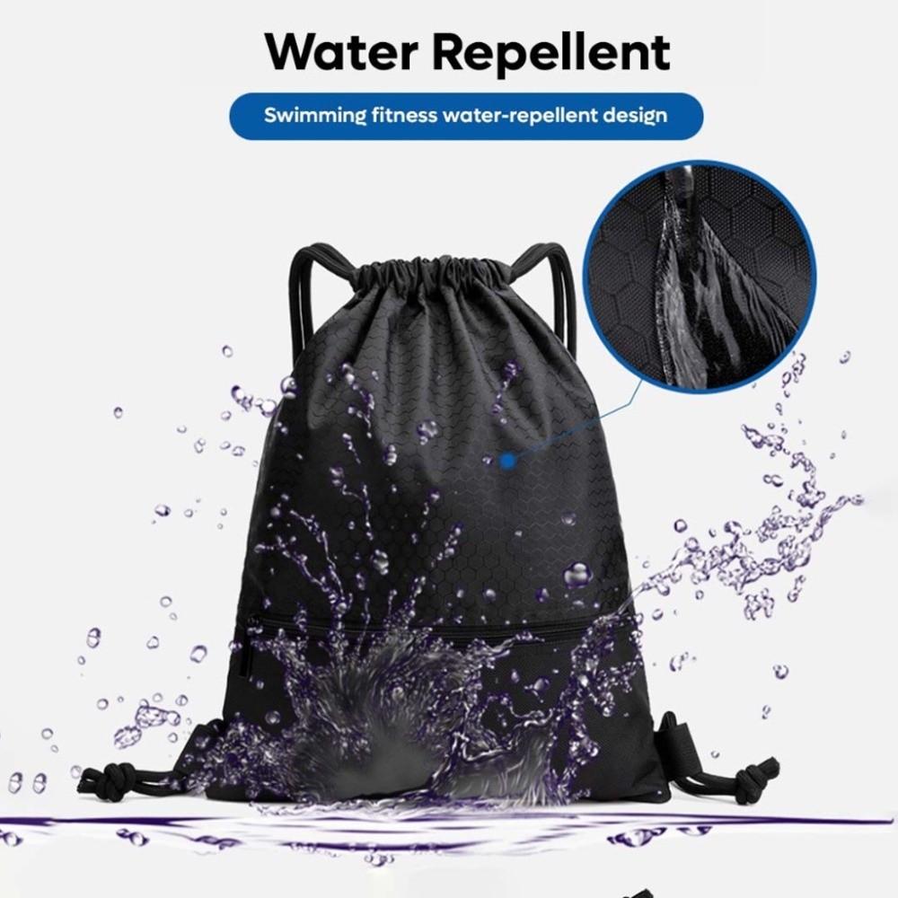 Solid Color Drawstring Backpack Large Capacity Drawstring Pocket Fitness Drawstring Bag  Unisex
