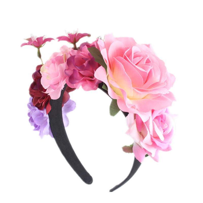 Cross-border Christmas Rose Flower Headband: European & American Bridal Holiday Accessory