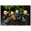 Kungfu Monk Miniature Garden Decorations Items Showpiece Statue Idols & Gift (4 Kung Fu Monks Big Size)