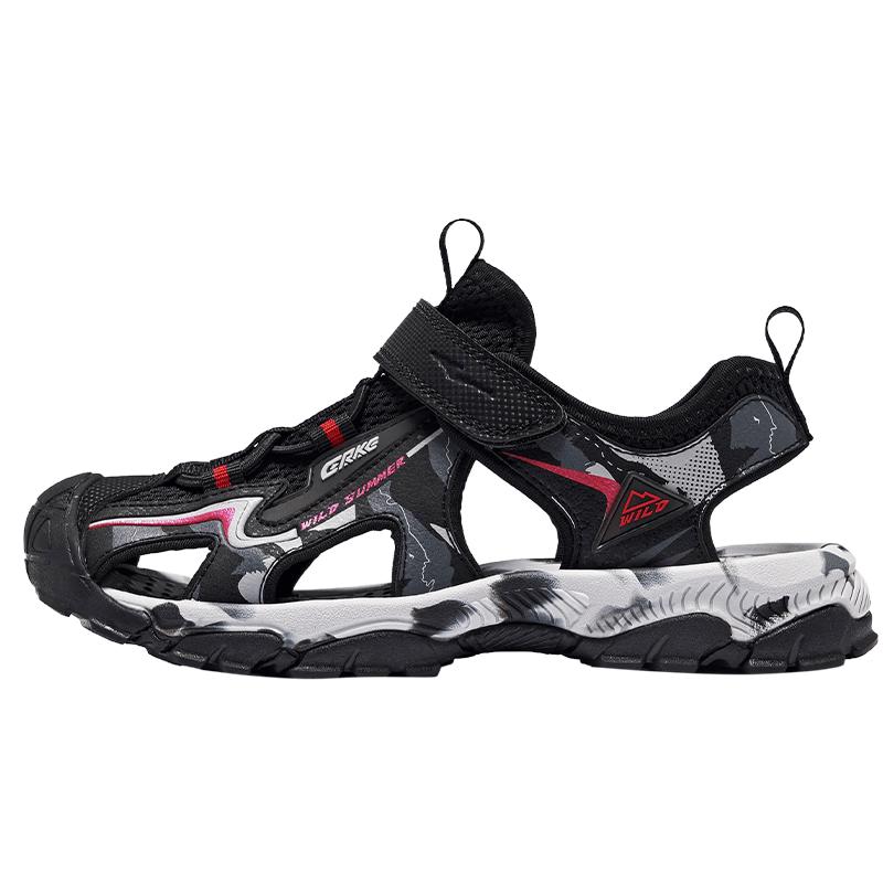 ERKE Kids  Closed-Toe Hook-and-Loop Sandals 29