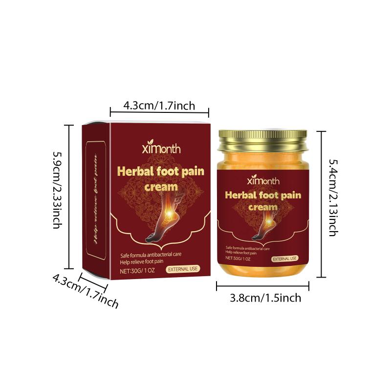 30g Herbal Foot Care Cream Gentle herbal formula for external application soothing massage and application to the feet