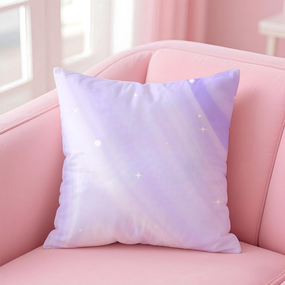 Mystical Elegant Purple themed artistic prints Cushion Cover Pillowcase Short Plush Invisible zipper Room Sofa Cushion Cover