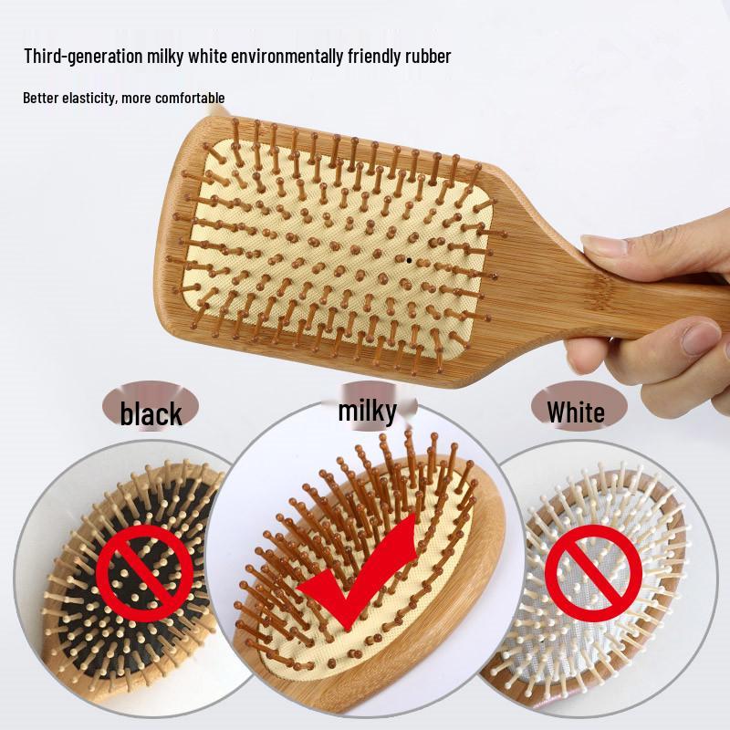 Wooden Scalp Massage & Curl Comb for Fluffy, Smooth Long Hair Care