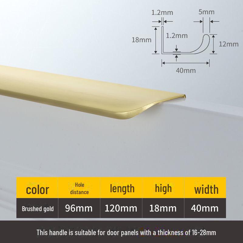 

Гладкий изогнутый край, утолщенный длинный ящик шкафа и ручка для гардероба