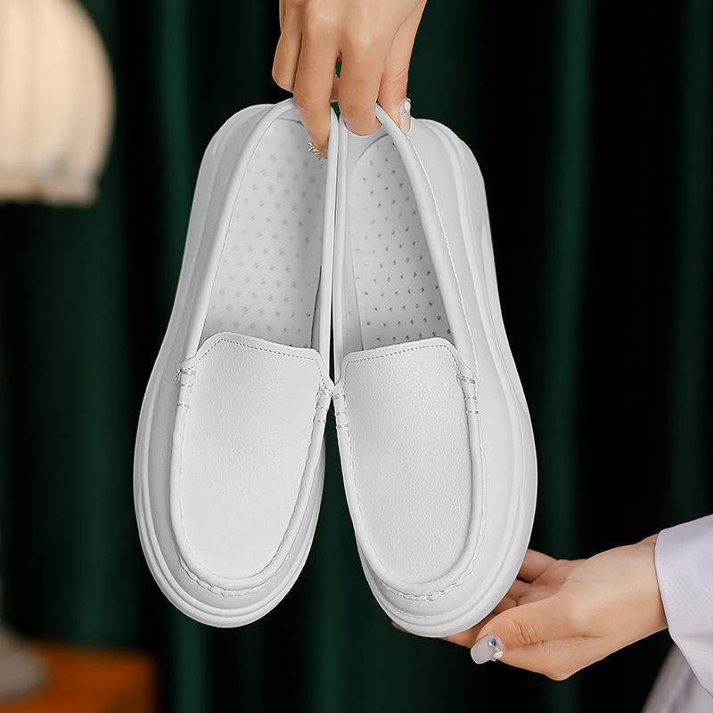 

Женская обувь для медсестер, мягкая подошва, дышащая и легкая, для стажировки, весенне-осенняя, белая обувь на плоской подошве, рабочая обувь, медицинская рабочая обувь 40 белый