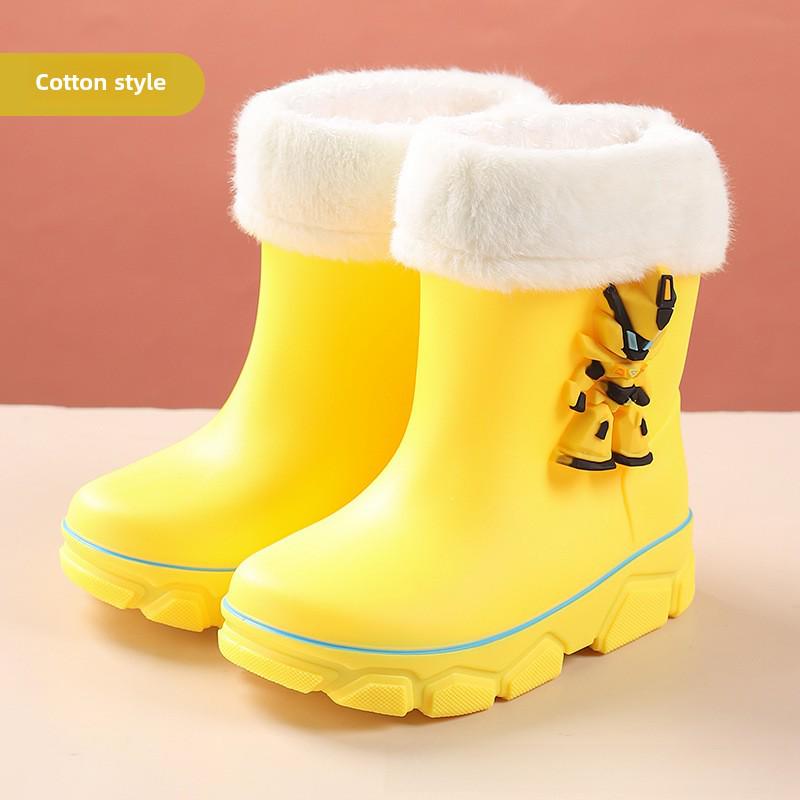 Dětské zimní holínky s velvetovou podšívkou 2023 - Hřejivé, nepromokavé boty pro chlapce a dívky, Velikosti pro žáky základních škol