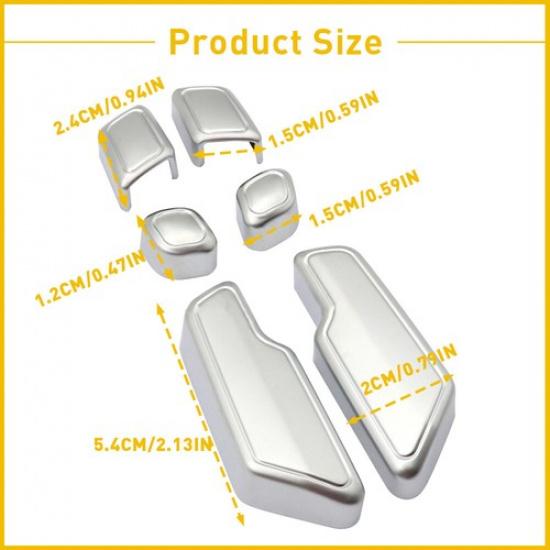 For Mercedes-Benz Class E W212 Door Adjust Seat Button Cover Switch Trim 6PC