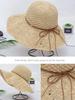 Handwoven Straw Sun Hat – Women’s Summer Wide-Brimmed Foldable Panama Hat with Bow Accent, UV Protection for Beach & Outdoor Wea