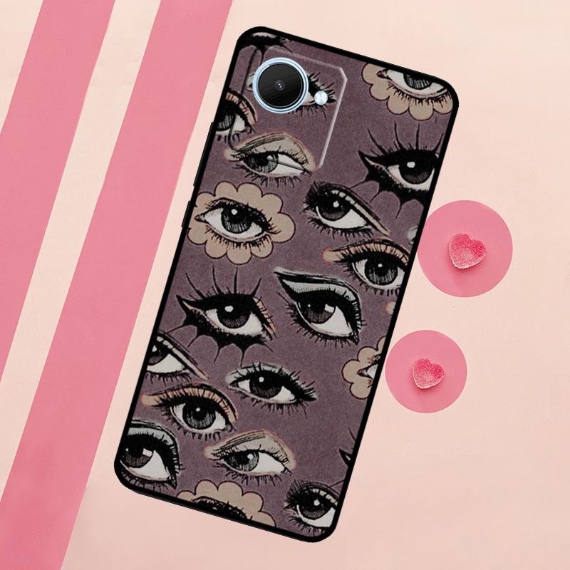 Scary Face Eyes For Realme 15 Pro 10 11 12 13 14 Pro Plus GT7 C67 C65 C63 C61 C55 C53 C51 C35 C71 C75 Case