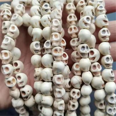 CH70 20Pcs 11mm Wacky Skull Beads Clothes Multicolor Beads Handmade Diy Necklace Gothic Jewelry Handmade Beads Trend Accessories