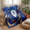 Couverture sur le thème du Chelsea FC Couverture douce en flanelle Couverture jetée en peluche Couverture douillette pour canapé et lit pour la décoration de la maison