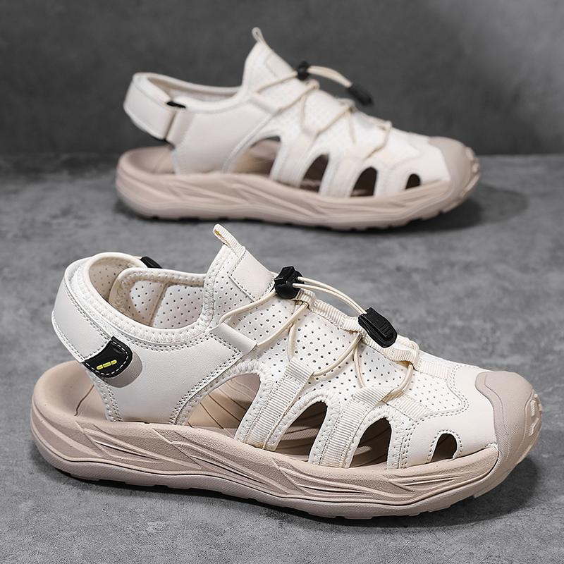 Summer Men's Plus Size Sandals Classic Outdoor Hiking Shoes Breathable Non-Slip Closed Toe Sandals Fashion Comfy Men Sport Shoes