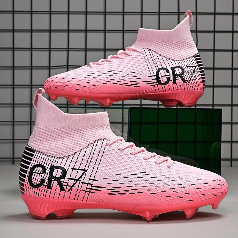 

Foreign trade new high-top football shoes men s and women s long nails broken nails students outdoor sports competition training shoes 35