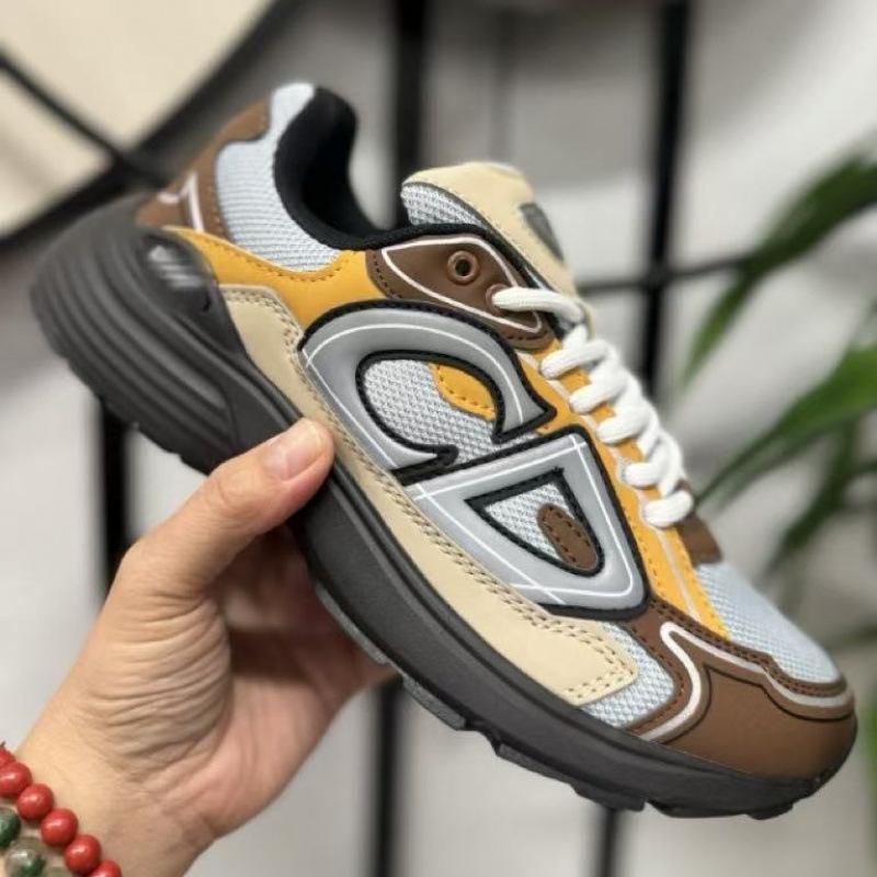 New versatile fashion casual men's and women's trend breathable sports shoes dad letter b30 heightening shoes