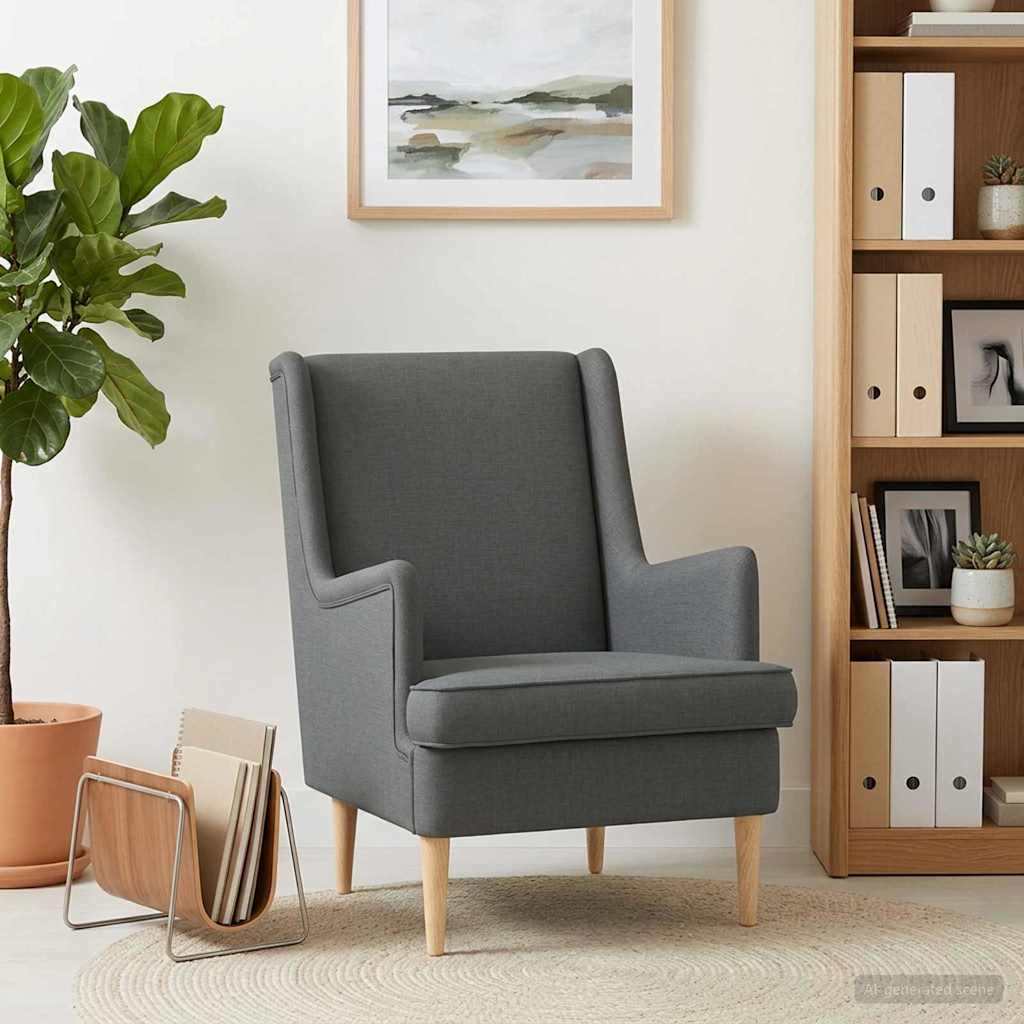Armchair Dark Grey Fabric