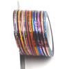 MNFT 60pcs 1mm*20yards colorful Tinsel Chenille Fly Tying Material UV Shinning Lines Tape for Fly Fishing Nymph Chironomid