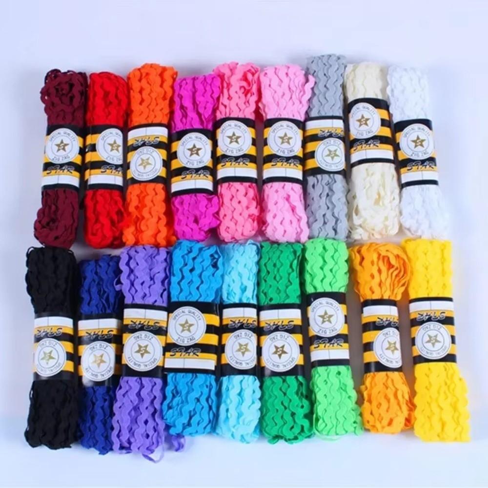 15Yards 8mm Width Wavy Design Ric Rac Ribbon Decorative Craft Ribbon For Christmas Decor
