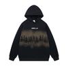 Oversized Gradient Print Hooded Sweatshirt Men Women Streetwear Winter Warm Fleece Lined Loose Fit