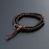 Buddhist altar shop Takita Shoten Specially Selected Bracelet Prayer Beads 108 Beads for Soto Striped Ebony Tiger Eye Stone Tailor Genuine Mala Bead