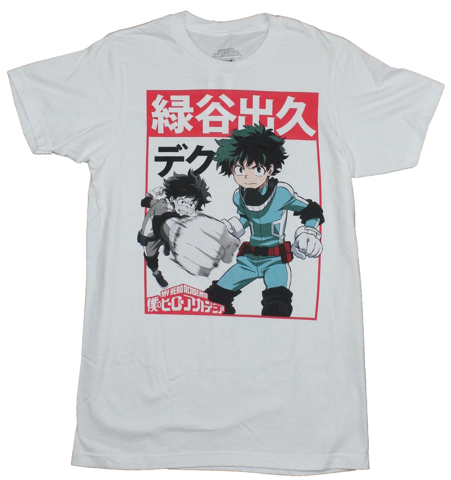 My Hero Academia Mens T-Shirt - Deku Izuku Midoriya Colorful Collage S