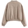 Ladies' Solid Color Fashionable Pocket Long Sleeved Zipper Casual Top  Jacket Jacket