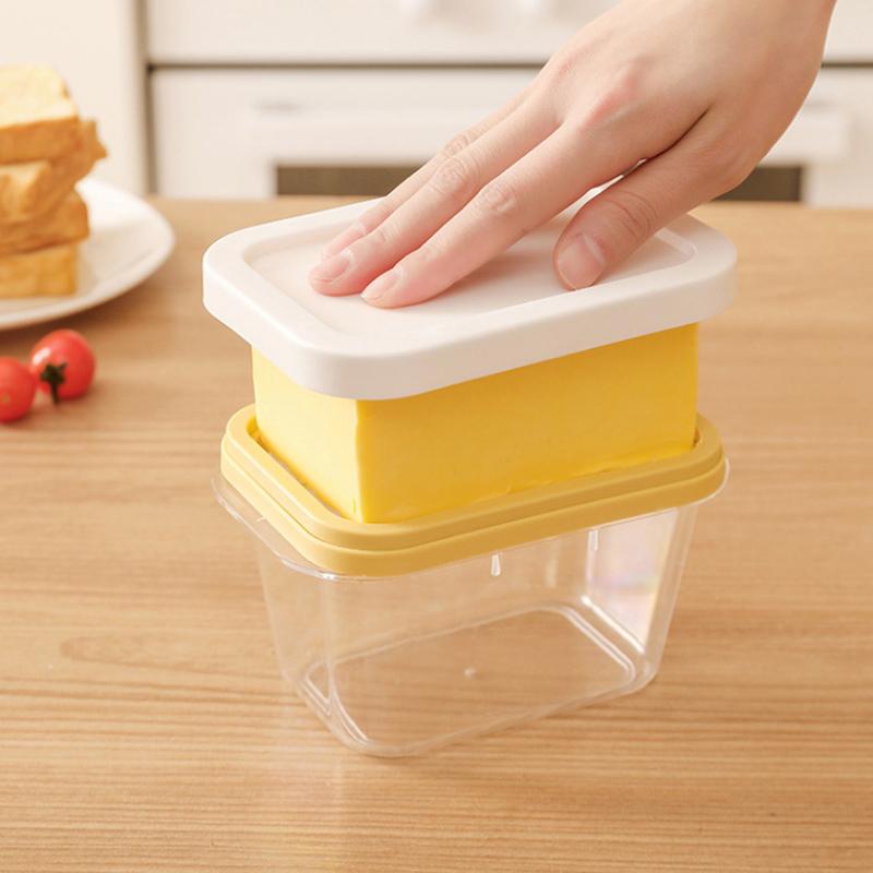 Refrigerator Butter Box With Lid Slicer Case Cheese Cutting Fridge Sealed Storage Container Rectangular Tray Kitchen Tool Gadget