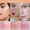 Tricolor Face Blusher Natural Delicate Powder Matte Cheek Tint Brighten Face Waterproof Cosmetics Blush Powder Female Beauty