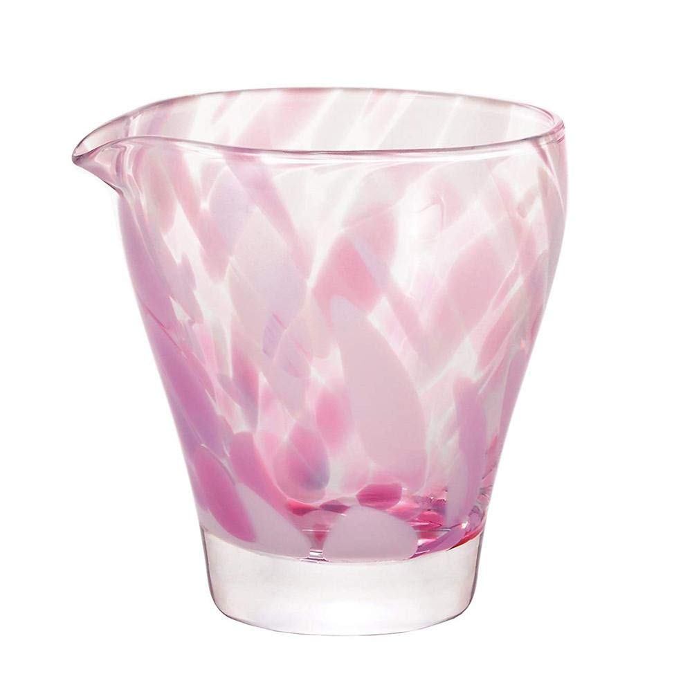 

Aderia (ADERIA) Tsugaru Glass Sake Cup, Katakuchi (Sake Bottle), Sakura, 260ml, Fukuragurasu, Made in Japan, F-71249