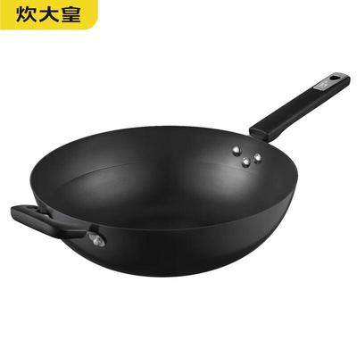 36CM Non-Coated Cast Iron Wok