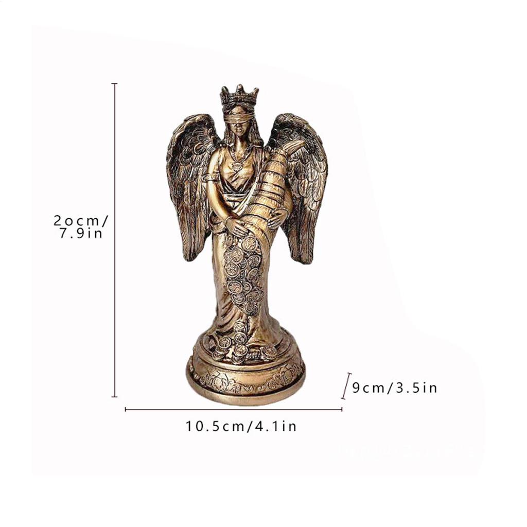Wealth Goddess Greek Angel Ornament Resin Fortune Goddess Statue Decoration Figurine Pen Holder For Home Office Studio