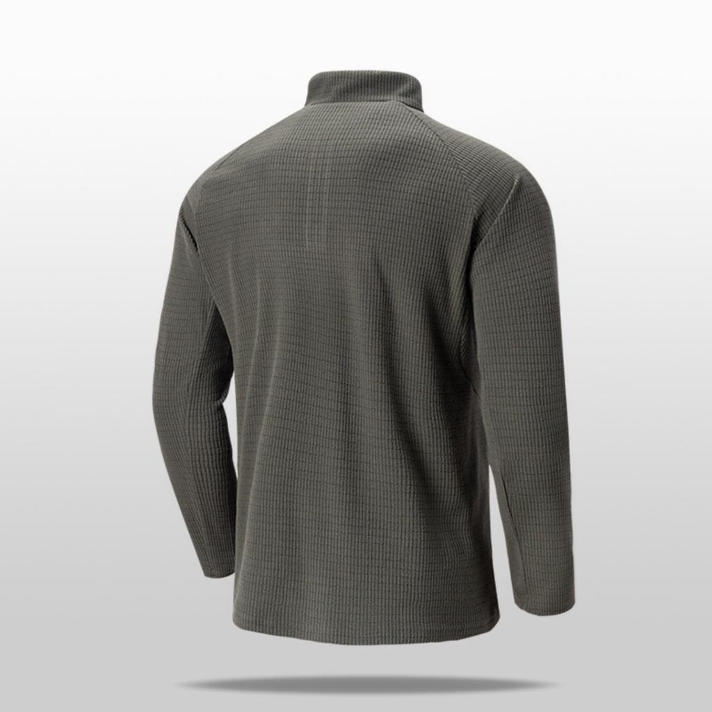 Herren Stehkragen Kordstoff Halb-Reißverschluss Herren Sweatshirt, Ein Trendiges Lässiges Langarm Slim Sport Sweatshirt