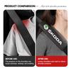 cqmes7 Car Seat Belts Covers Padding Carbon Fiber Belt Shoulder For Skoda Rapid Octavia Derivative Enyaq-iV VisionS Yeti Scala