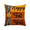 Autumn New Pumpkin Letter Linen Waist Cushion Cover Sofa Decoration Thanksgiving Bedroom Pillow Cover